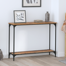 vidaXL Konzolasztal polcokkal Régi fa 101 x 30.5 x 75 cm Faanyag