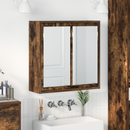 vidaXL Fürdőszobai tükörszekrény Füstölt tölgy 60 x 20 x 60 cm Faanyag