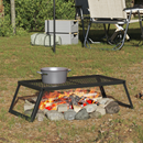 vidaXL Összecsukható Kemping Grill Fekete 58 x 31 x 2 cm Ötvözött Acél