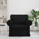 vidaXL Kanapé Fekete 95 x 82 x 80 cm szövet