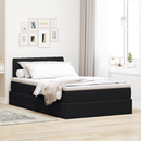 vidaXL LED tárolós ágy matraccal Fekete 120 x 200 cm Bársony