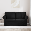 vidaXL Kanapé Fekete 155 x 82 x 80 cm szövet