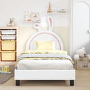 vidaXL Gyerekágy kerettel Fehér 80 x 200 cm PU