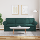 vidaXL Kanapé Sötétzöld 215 x 82 x 80 cm szövet
