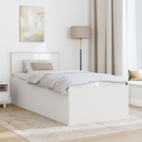 vidaXL Ágykeret fejtámlával Fehér 75 x 190 cm Faanyag