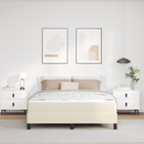 vidaXL Ágykeret matracmal Krém 160 x 200 cm szövet