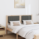 vidaXL Kárpitozott fejtámla fejtámlával Barna 135 cm Tömör fenyőfa