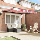 vidaXL Napernyő keret Piros és Fehér 350 x 250 cm