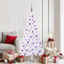 vidaXL Mű karácsonyfa 300 LED-del állvánnyal Fehér 180 cm PVC és Acél
