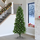 vidaXL Karácsonyfa 300 LED-del állvánnyal Zöld 240 cm PE