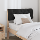 vidaXL Kárpitozott fejtámla Fekete 75 cm Tömör fenyőfa