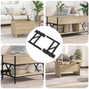 vidaXL Ágyemelő mechanizmus 2 pcs Fekete 340 x 95 x 40 mm Vas