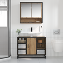 vidaXL Falpolc polcokkal tárolóval Artisan tölgy 65 x 20 x 60 cm