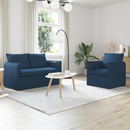 vidaXL Kanapé Szett 2 pcs Kék 136 x 82 x 85 cm Szövet