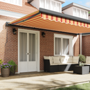 vidaXL Behúzható napellenző Sárga és narancs 500 x 300 x 165 cm