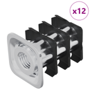 vidaXL Menetes csőbetét 12 pcs Fekete és Ezüst 15,8 x 15,8 x 22,5 mm