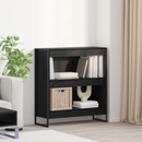 vidaXL Könyvespolc Fekete tölgy 80 x 30 x 86,5 cm Faanyag