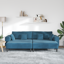 vidaXL Kanapé 3 pcs Kék 250 x 188 x 76 cm Bársony