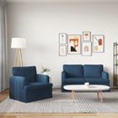 vidaXL Kanapé Szett 2 pcs Kék 144 x 80 x 85 cm szövet