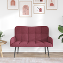 vidaXL Kétüléses Kanapé Bordó 115 x 61 x 87 cm Szövet