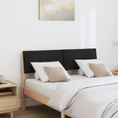 vidaXL Kárpitozott fejtámla Fekete 120 cm Tömör fenyőfa