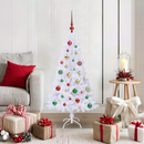 vidaXL Mű karácsonyfa 150 LED-del állvánnyal Fehér 120 cm PVC és Acél