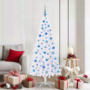 vidaXL Mű karácsonyfa 300 LED-del állvánnyal Fehér 180 cm PVC és Acél
