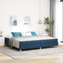 vidaXL Boxrugós ágy matracmal Kék 200 x 200 cm szövet