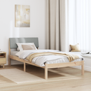 vidaXL Ágykeret Barna és világosszürke 100 x 200 cm Tömör fenyőfa