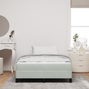 vidaXL Boxrugós ágy matracmal Világosszürke 120 x 190 cm szövet