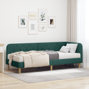 vidaXL Sarokágy keret Sötétzöld 80 x 200 cm szövet