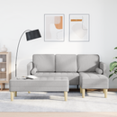vidaXL Kanapé Szett 2 pcs Felhőszürke 173 x 131 x 67 cm Poliészter