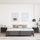 vidaXL Ágykeret matracmal Szürke 200 x 200 cm szövet
