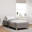 vidaXL Boxrugós ágy matracmal Tópszínű 90 x 200 cm szövet