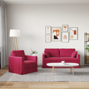 vidaXL Kanapé Szett 2 pcs Bordó 158 x 78 x 80 cm Bársony