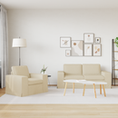 vidaXL Kanapé Szett 2 pcs Krém 182 x 80 x 82 cm szövet