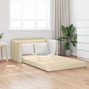 vidaXL Kanapéágy 110cm Krém szövet