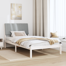 vidaXL Ágykeret fejtámlával Fehér 100 x 200 cm Tömör fenyőfa