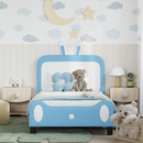 vidaXL Gyerekágy kerettel Kék 90 x 190 cm PU