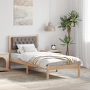 vidaXL Ágykeret fejtámlával Tópszínű 80 x 200 cm Tömör fenyőfa