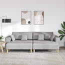 vidaXL Kanapé 3 pcs Felhőszürke 250 x 188 x 76 cm szövet