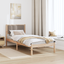 vidaXL Ágykeret Kárpitozott Fejtámlával Tópszínű 75 x 190 cm