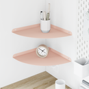 vidaXL Lebegő polc polcokkal tárolóval 2 pcs Rózsaszín 30 x 30 x 2 cm