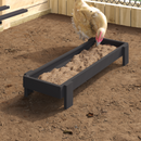 vidaXL Csirke Etető Tál Fekete 80 x 28 x 13.5 cm