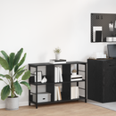 vidaXL Könyvespolc Fekete tölgy 102 x 32 x 72,5 cm Faanyag