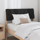 vidaXL Kárpitozott fejtámla Fekete 90 cm Tömör fenyőfa