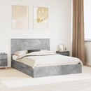 vidaXL Tárolós Ágy fejtámlával Beton Szürke 150 x 200 cm Faanyag