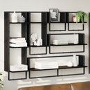 vidaXL Fali polc készlet 6 pcs Fekete tölgy 100 x 25 x 30 cm Faanyag