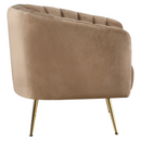 Design fotel, barna Velvet szövet/gold króm-arany, BAGY