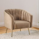 Design fotel, barna Velvet szövet/gold króm-arany, BAGY